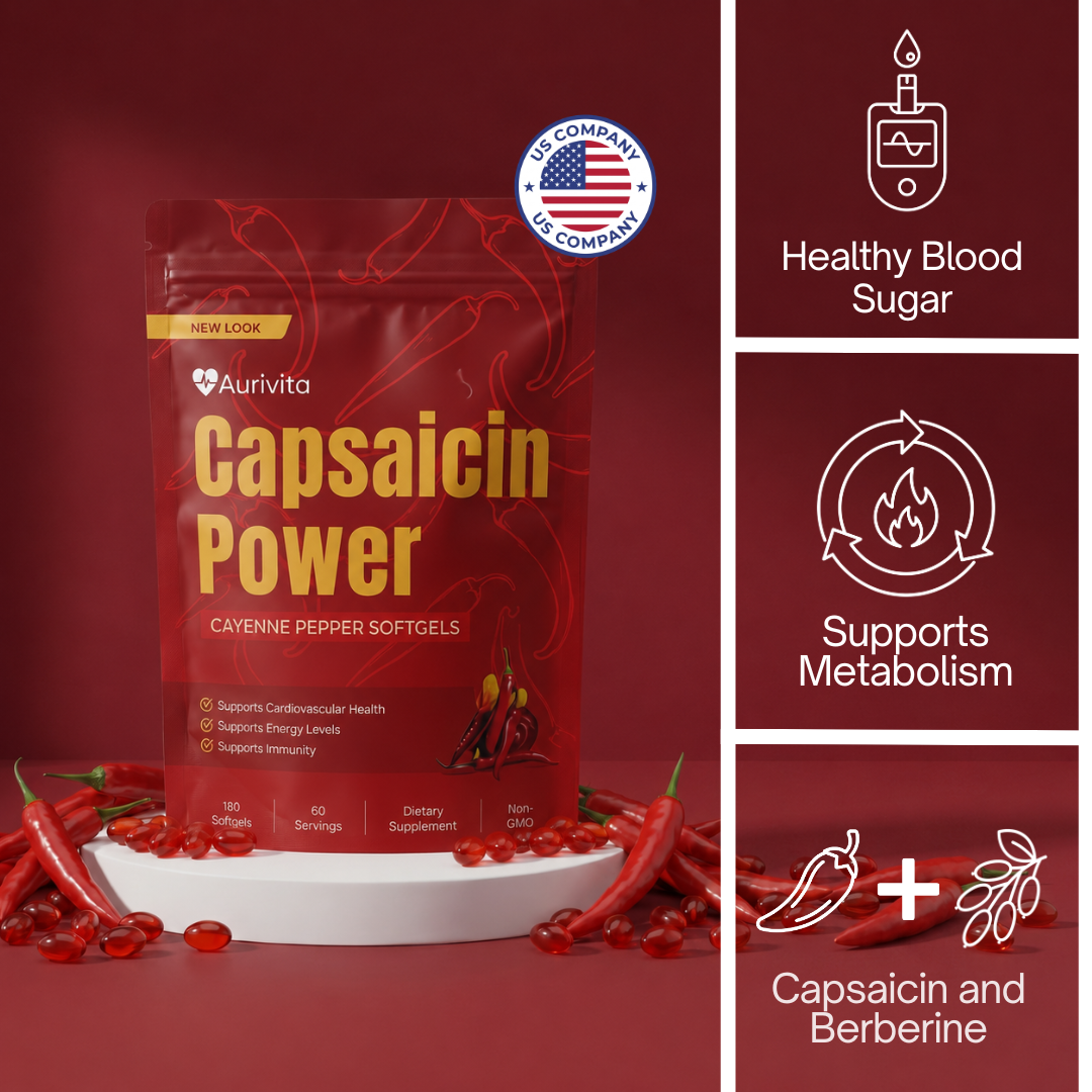Aurivita Capsaicin Power - Cayennepfeffer-Weichkapseln