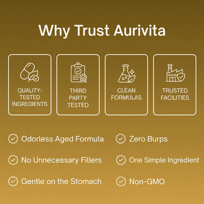 Geruchloser, gereifter Knoblauchextrakt von Aurivita Health