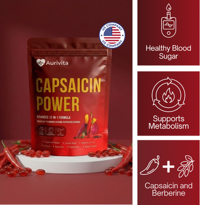 Aurivita Capsaicin Power - Cayennepfeffer-Weichkapseln