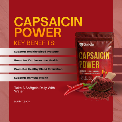 Unterstützen Sie die Gefäßfunktion mit Auri Cayenne Softgels