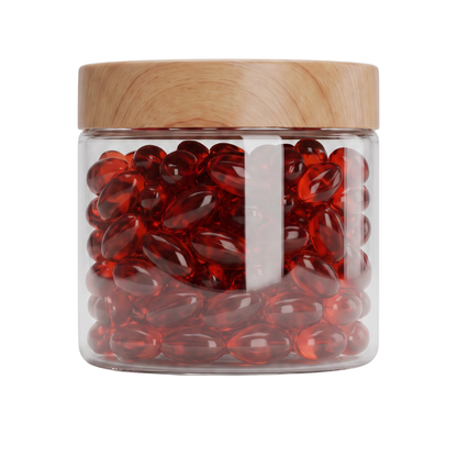 Aurivita Bamboo Lid Jar For Softgels (50mL)