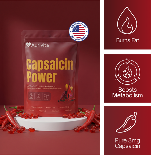 aurivita capsaicin power with 3 icons