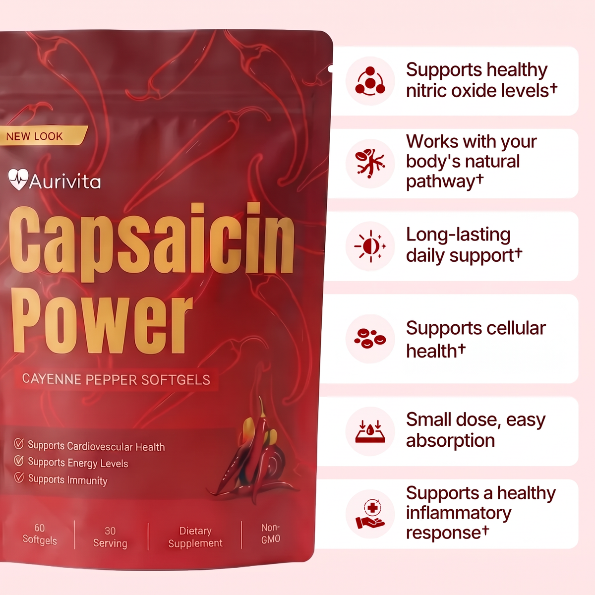 Aurivita Capsaicin Power - Cayennepfeffer-Weichkapseln