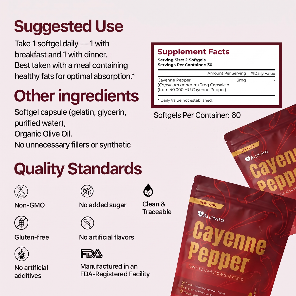 Cayenne + D3+K2